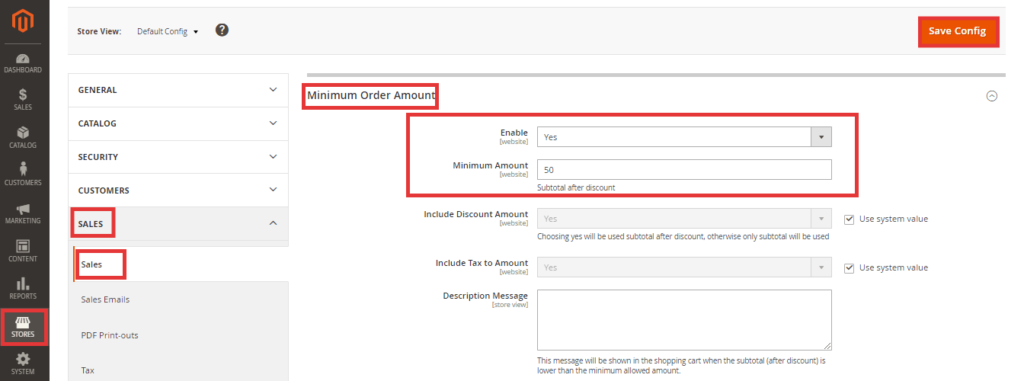 Step to Set Minimum Order Amount in Magento 2