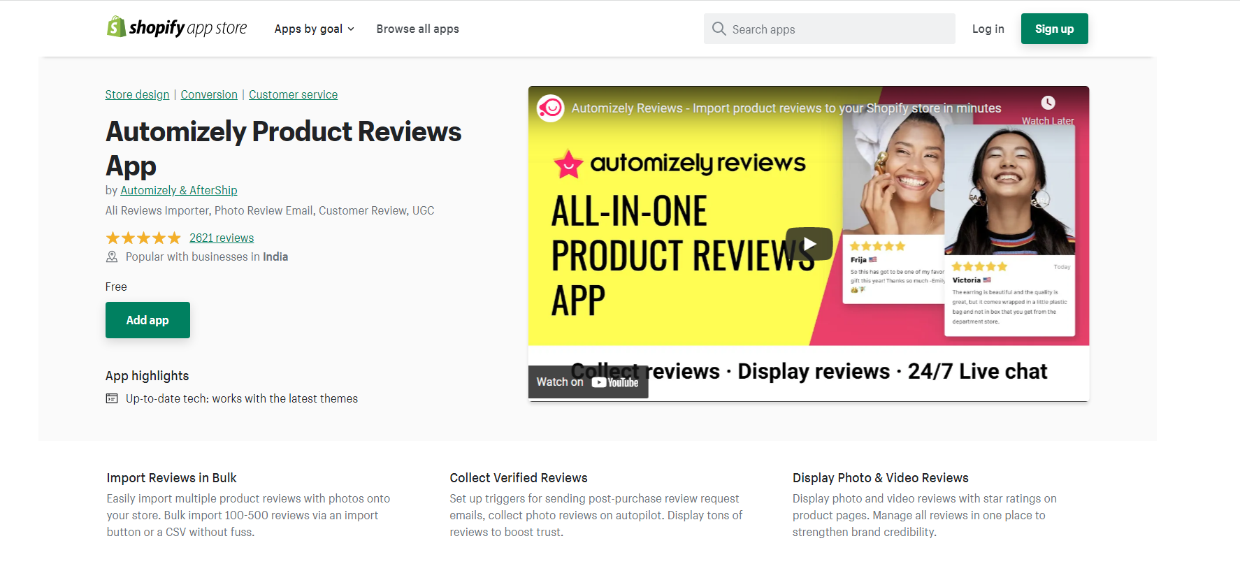 Automizely Product Reviews App - Shopify App for Traffic