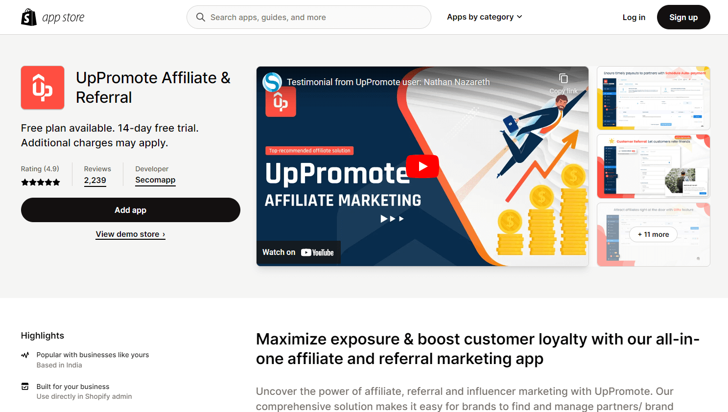 UpPromote: Affiliate & Referral - Shopify Affiliate App