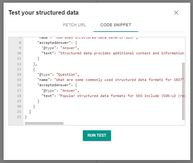 Validate schema markup code in schema.org