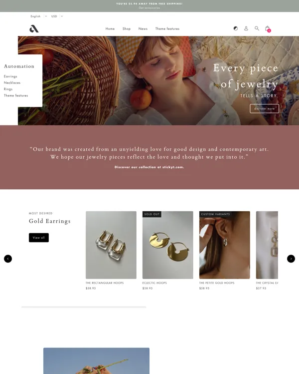 Automation - shopify theme