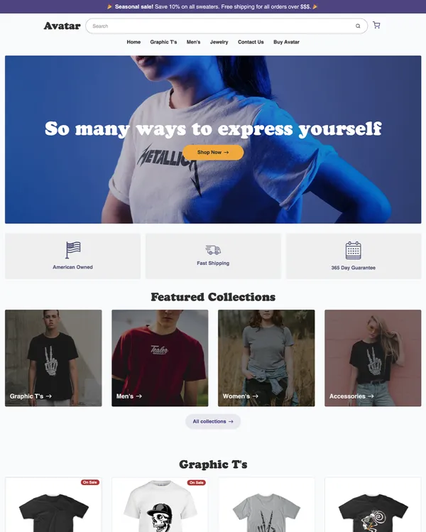 Avatar - shopify theme