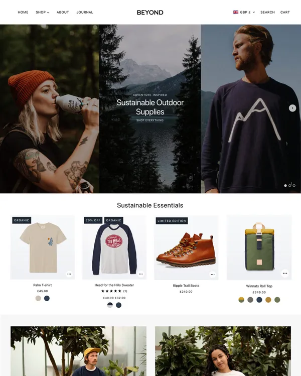 Beyond - best print on demand shopify theme