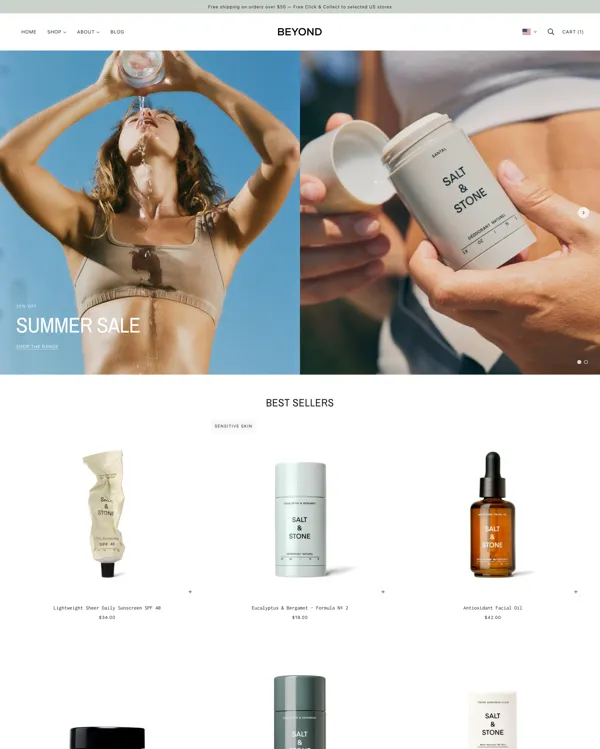 Beyond - best shopify theme for supplements