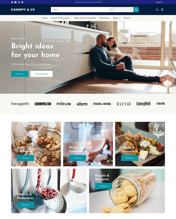 Canopy - best home decor shopify theme