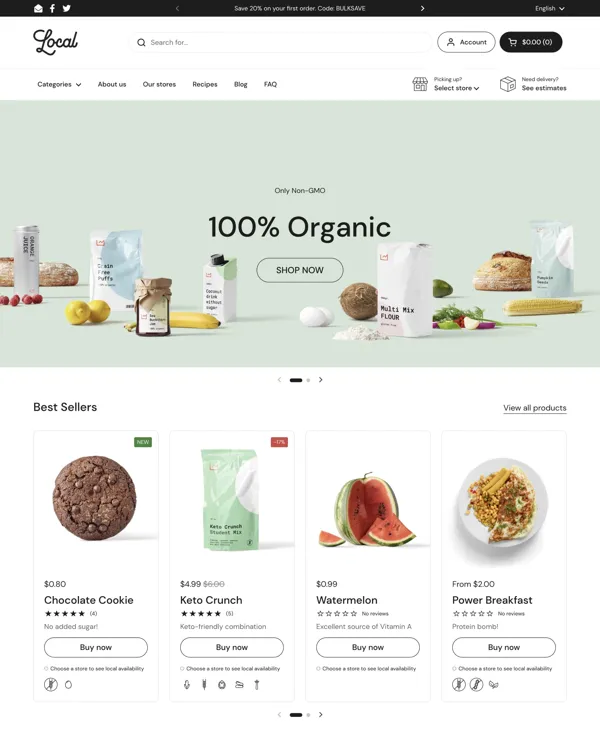 Local - shopify themes for personalized products