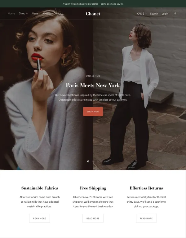 Lorenza - minimal shopify theme