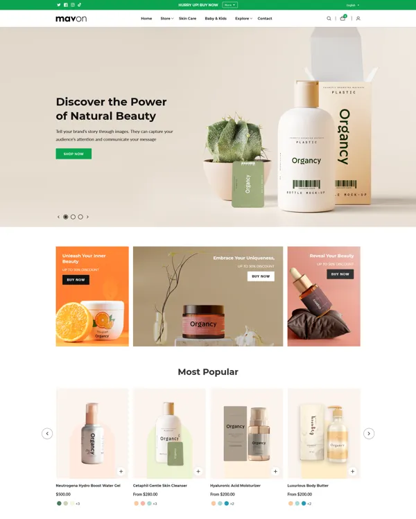 Mavon - fully customizable shopify theme