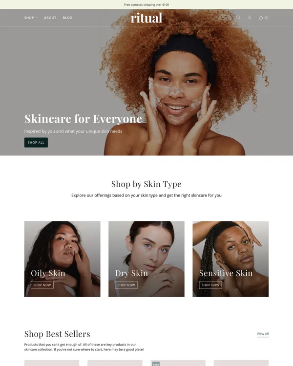 Retina - shopify skincare theme