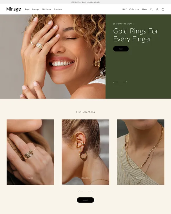 Sahara - shopify jewelry store theme