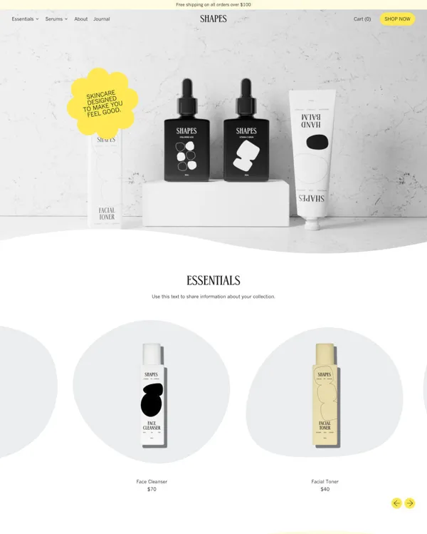 Shapes - beauty shopify themes