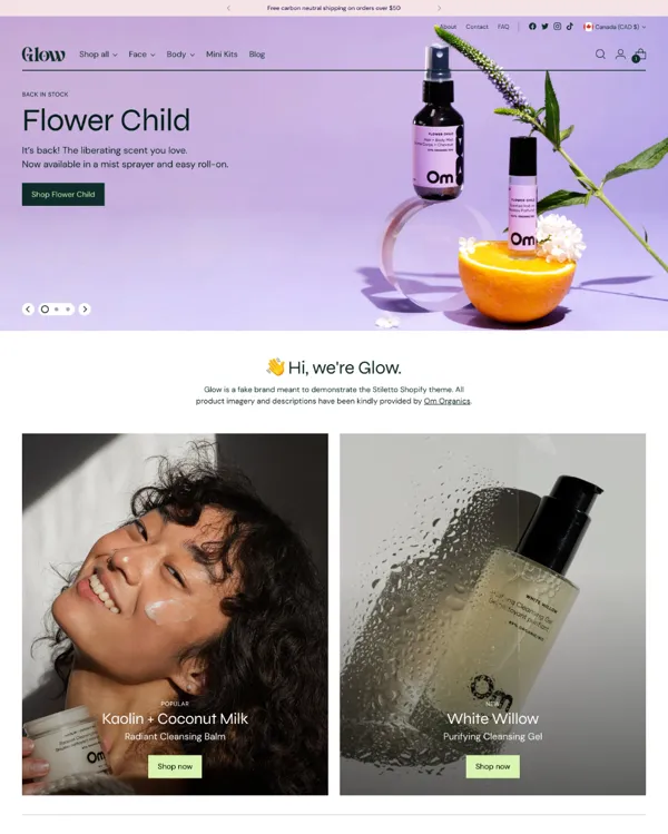 Stiletto - best shopify theme for beauty products