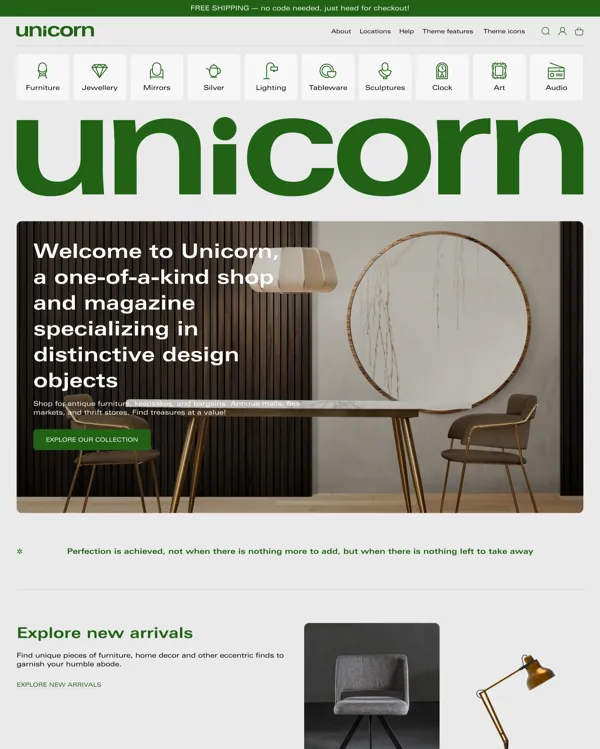 Unicorn - best theme shopify dropshipping