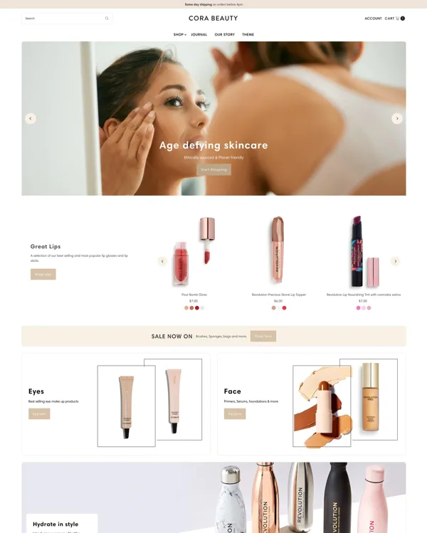 Vantage - cosmetic theme shopify