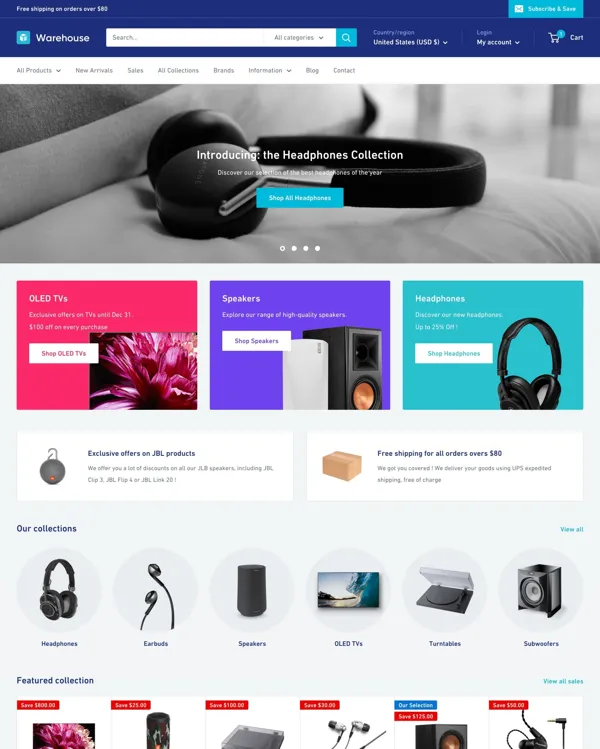 Warehouse - shopify subscription box theme