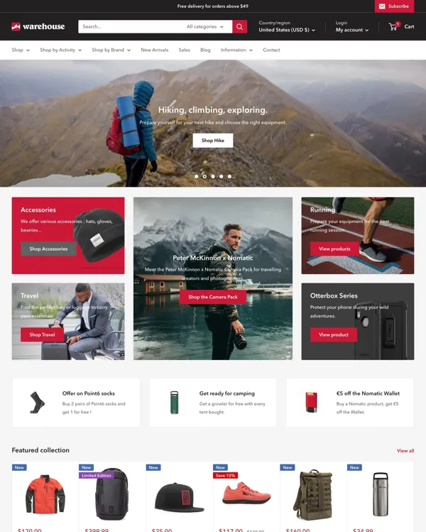 Warehouse - best shopify themes for dropshipping